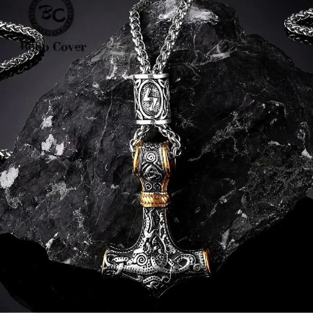 VIKING, NORSE THOR HAMMER NECKLACE‎